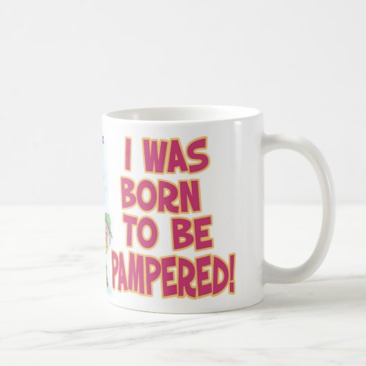 Geboren om te worden gepampereerd mok (Rechts)
