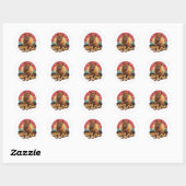 Geboren om te worden verkuild ronde sticker (Vel)