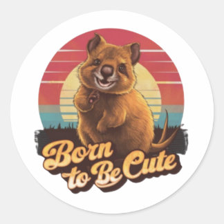 Geboren om te worden verkuild ronde sticker
