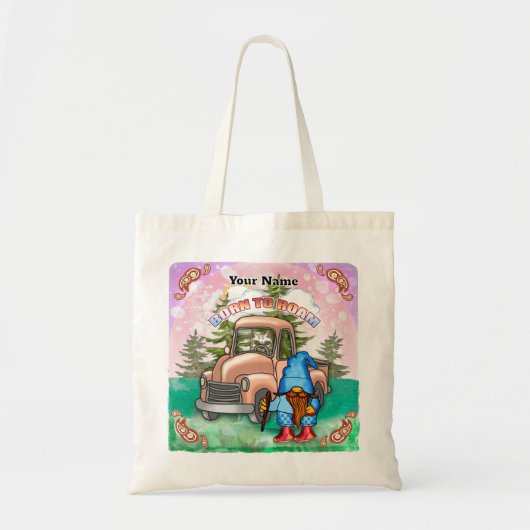 Geboren om te zwerven kabouter tote bag (Voorkant)