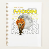 Geboren om te zwerven Vos Maan Schetsboek Planner (Voorkant)