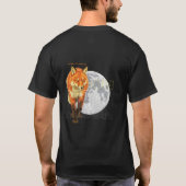 Geboren om te zwerven Vos Maan T-Shirt (Achterkant)