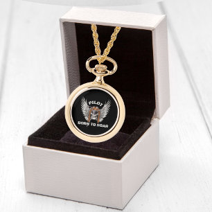 Geboren om te zweven, Cool Skull Pilot & Vliegtuig Horloge
