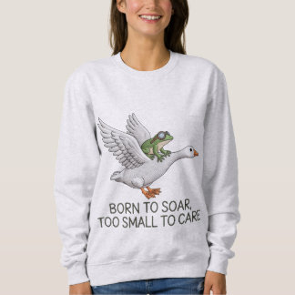 Geboren om te zweven Funny Frog Flying Goose Illus Trui