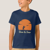 Geboren om te zweven - Inspirerend Retro Sunset T- T-shirt (Voorkant)