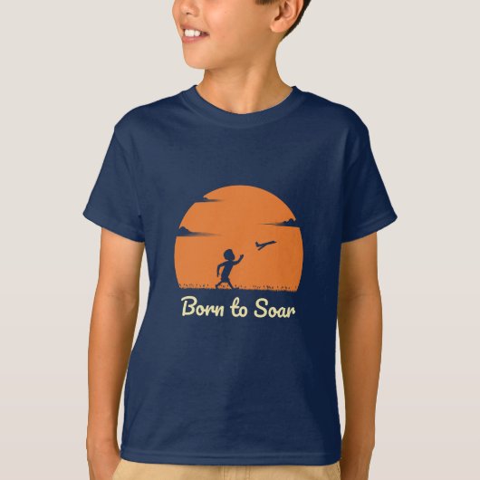 Geboren om te zweven - Inspirerend Retro Sunset T- T-shirt (Voorkant)