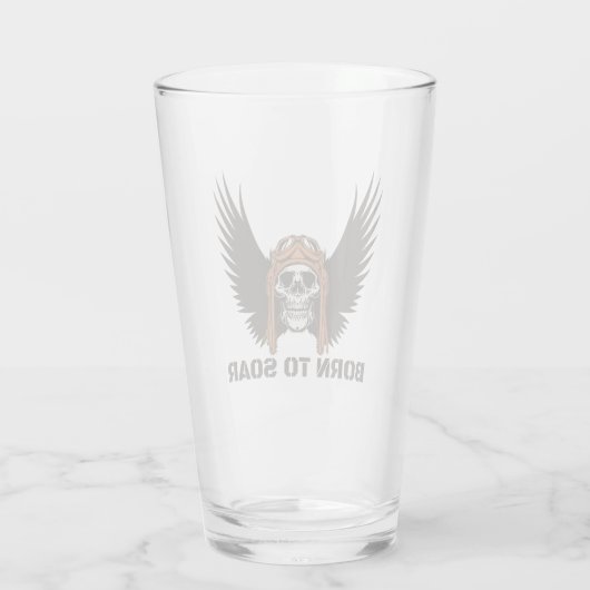 Geboren om te zweven, luchtvaart, Vliegtuig, piloo Glas (Achterkant)