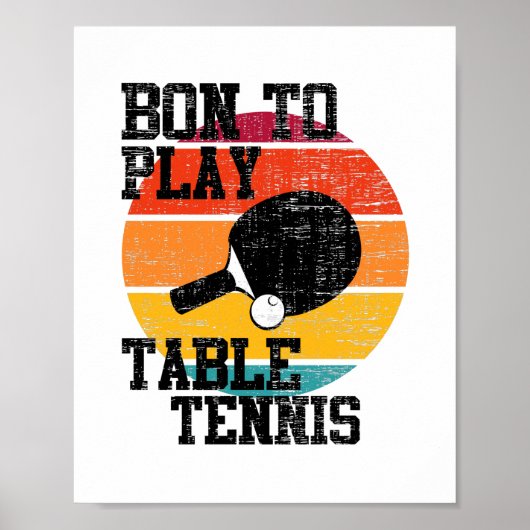 Geboren om Tennis te spelen Poster (Voorkant)