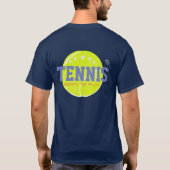 geboren om tennis te spelen t-shirt (Achterkant)