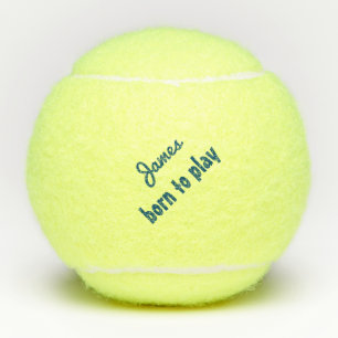 Geboren om tennisbal te spelen (Penn) Citaat perso Tennisballen