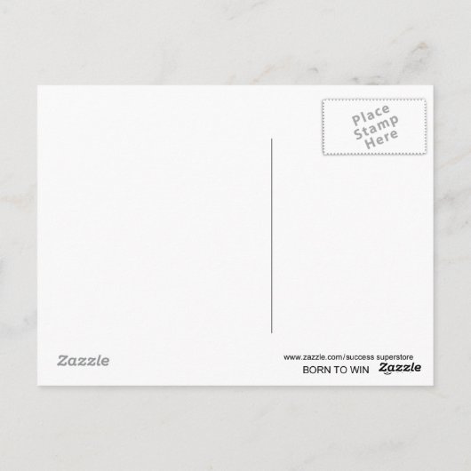 Geboren om trofee Briefkaart te winnen (Achterkant)