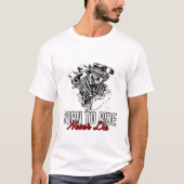 geboren om tshirt te rijden (Voorkant)
