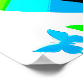 GEBOREN OM TUMBLE GYMNAST GIRL DESIGN POSTER (Hoek)