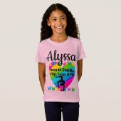 GEBOREN OM TUMBLE GYMNAST GIRL DESIGN T-SHIRT (Voorkant volledig)
