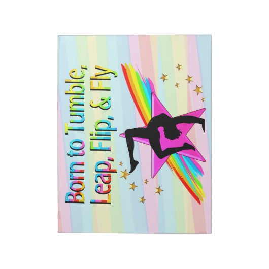 GEBOREN OM TUMBLE GYMNASTICS NOTITIEBLOK (Linkerzijde)