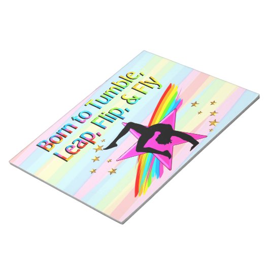 GEBOREN OM TUMBLE GYMNASTICS NOTITIEBLOK (Schuin)