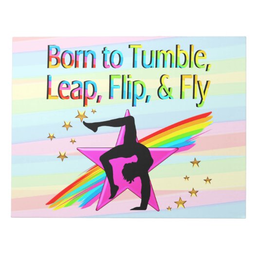 GEBOREN OM TUMBLE GYMNASTICS NOTITIEBLOK (Voorkant)