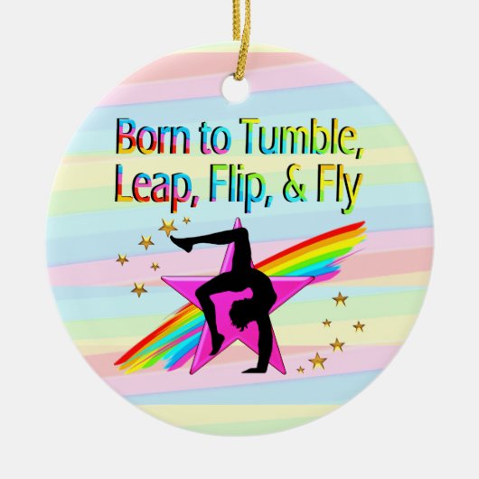 GEBOREN OM TUMBLE GYMNASTICS ORNAMENT (Voorkant)