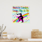 GEBOREN OM TUMBLE GYMNASTICS POSTER (Keuken)