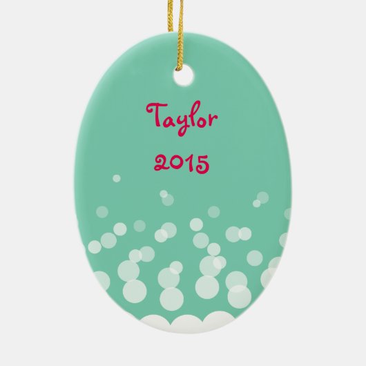 Geboren om uit te komen keramisch ornament (Achterkant)