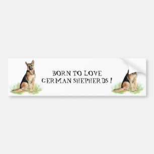 GEBOREN OM VAN DUITSE HERDERHONDEN TE Houden CITAA Bumpersticker