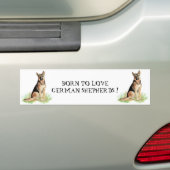 GEBOREN OM VAN DUITSE HERDERSHONDEN TE HOUDEN QUOT BUMPERSTICKER (Op auto)