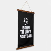 Geboren om van football te houden hangend wandkleed (Gebogen)