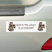 GEBOREN OM VAN WASBEREN TE HOUDEN GRAPPIG DIERLIJK BUMPERSTICKER (Op auto)
