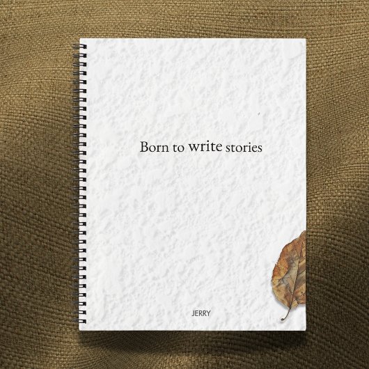 Geboren om verhalen te schrijven – Minimalistisch Notitieboek
