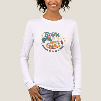 geboren om videogames te spelen Tri-Blend shirt