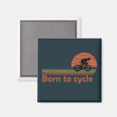 geboren om vintage te fietsen magneet (Voorkant / Achterkant)