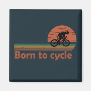 geboren om vintage te fietsen magneet