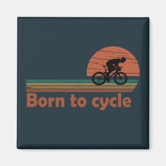 geboren om vintage te fietsen magneet (Voorkant)
