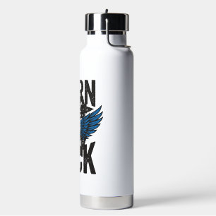 Geboren om Vintage Voetbal Wings Shirt Design_1 te Waterfles