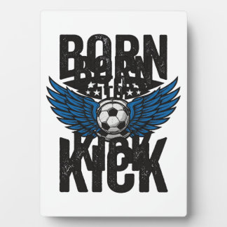 Geboren om Vintage Voetbal Wings Shirt Ontwerp_1 Fotoplaat