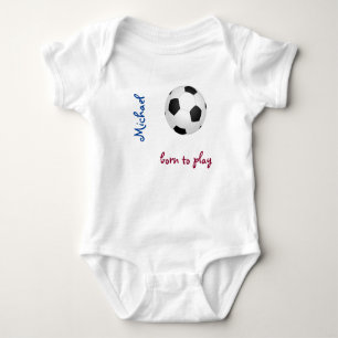 Geboren om voetbal te spelen football Persoonlijke Romper