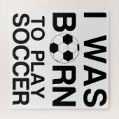Geboren om voetbal te spelen legpuzzel (Horizontaal)