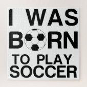 Geboren om voetbal te spelen legpuzzel (Verticaal)