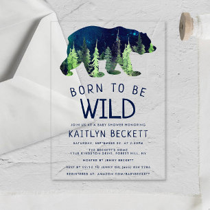 Geboren om vrij Baby shower te zijn Acryl Uitnodigingen