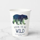 Geboren om vrij Baby shower te zijn Papieren Bekers (Achterkant)