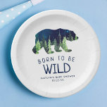 Geboren om vrij Baby shower te zijn Papieren Bordje<br><div class="desc">Viel in stijl met deze trendy baby shower papieren borden. Het ontwerp is gemakkelijk te personaliseren met je eigen formulering en je familie en vrienden zullen enthousiast zijn als ze deze fantastische feestelijke borden zien.</div>