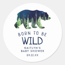 Geboren om vrij Baby shower te zijn Ronde Sticker