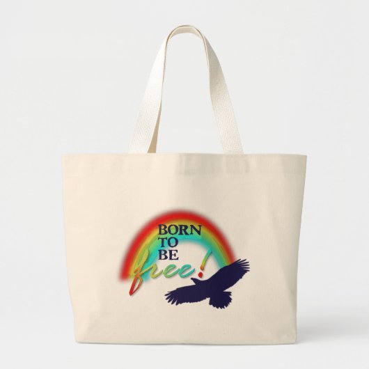Geboren om vrij te zijn grote tote bag (Voorkant)