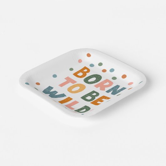 Geboren om vrij te zijn papieren bordje (Gebogen)