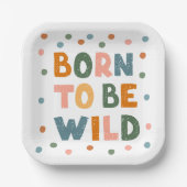 Geboren om vrij te zijn papieren bordje (Voorkant)
