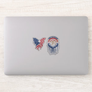 Geboren om vrij te zijn Patriottische Adelaar   10 Sticker