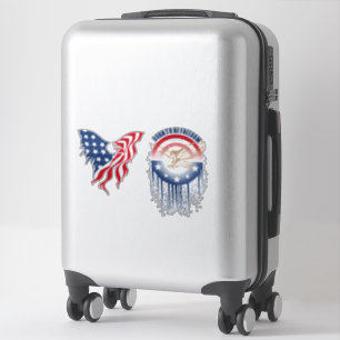 Geboren om vrij te zijn Patriottische Adelaar 14 Sticker