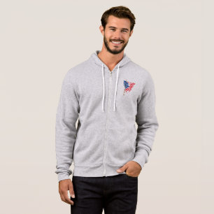 Geboren om vrij te zijn Patriottische Adelaar He Hoodie