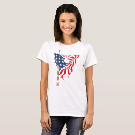 Geboren om vrij te zijn Patriottische Adelaar | Vr T-shirt