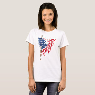 Geboren om vrij te zijn Patriottische Adelaar Vr T-shirt